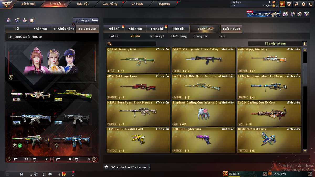 shop acc cf uy tin gia re